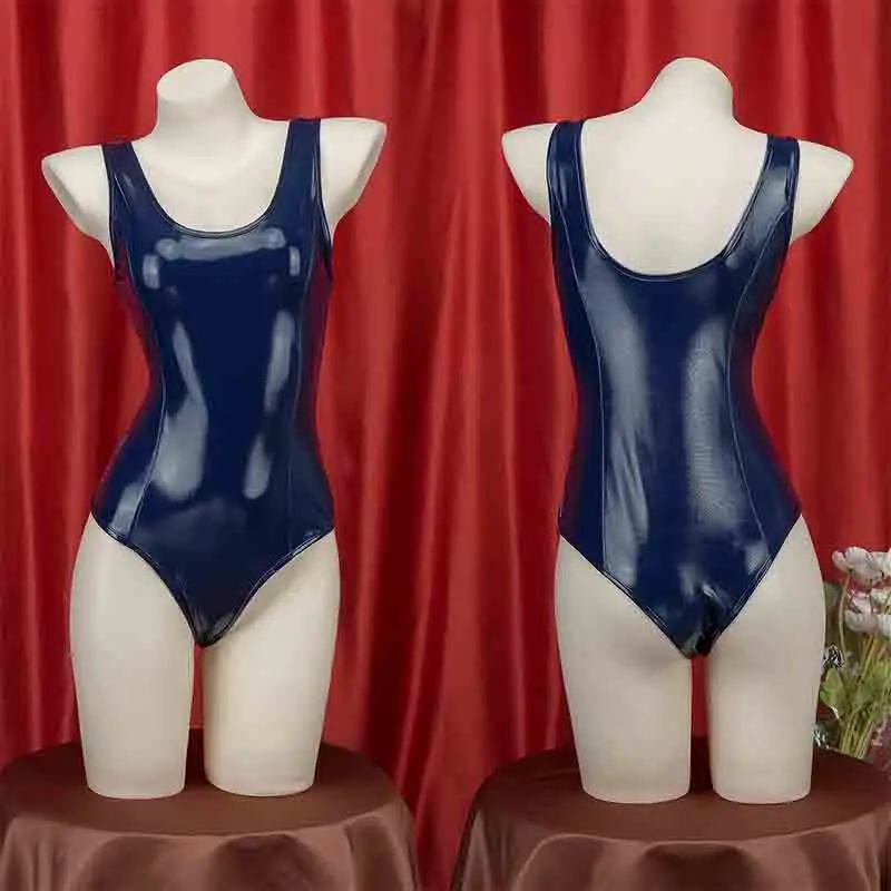 Anime Cosplay Bikini - بدلة سباحة يابانية زرقاء داكنة من