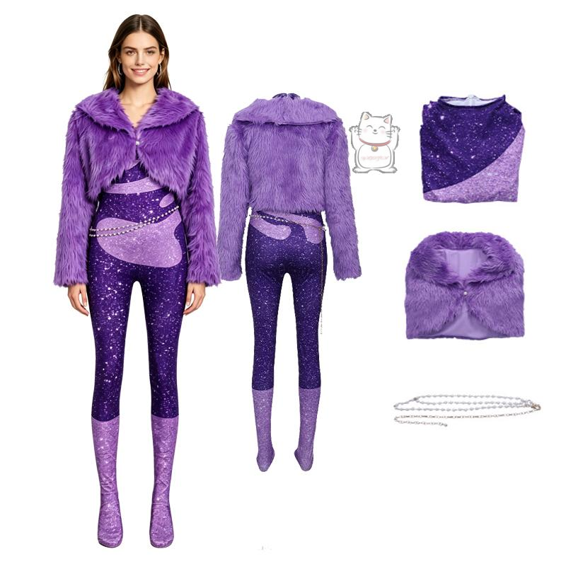 Anime Cosplay Simple - طقم زي تنكري للمسرح من فرو