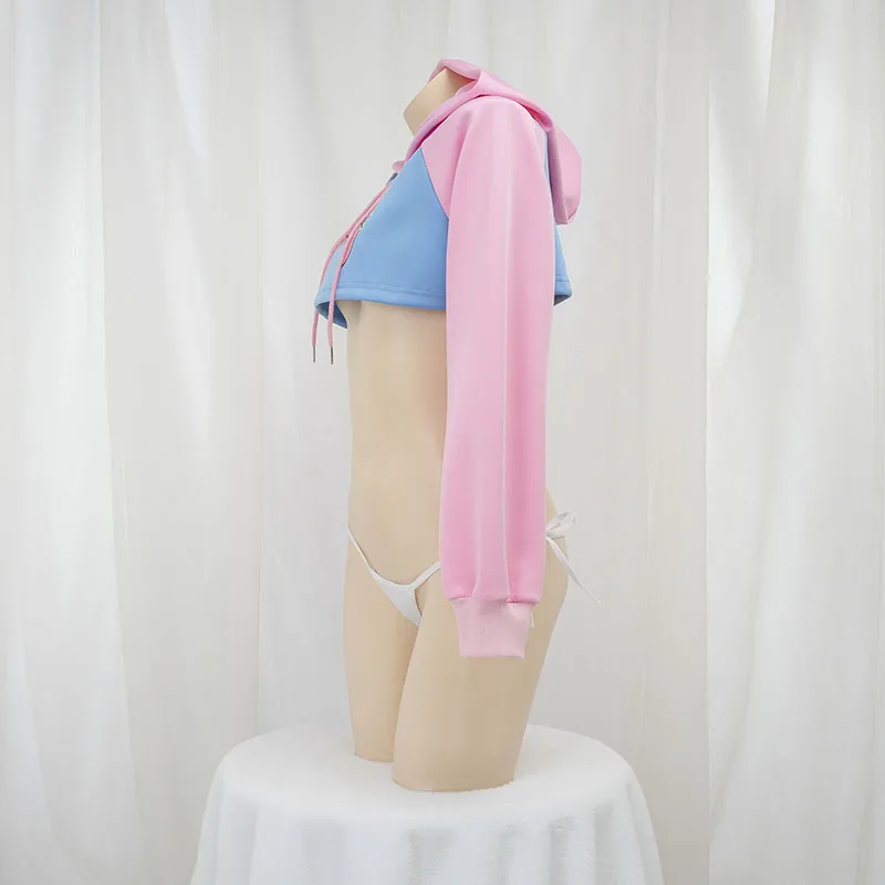 هودي قصير بأكمام طويلة لطيف با - مراجعة Anime Cosplay Bikini وسعره