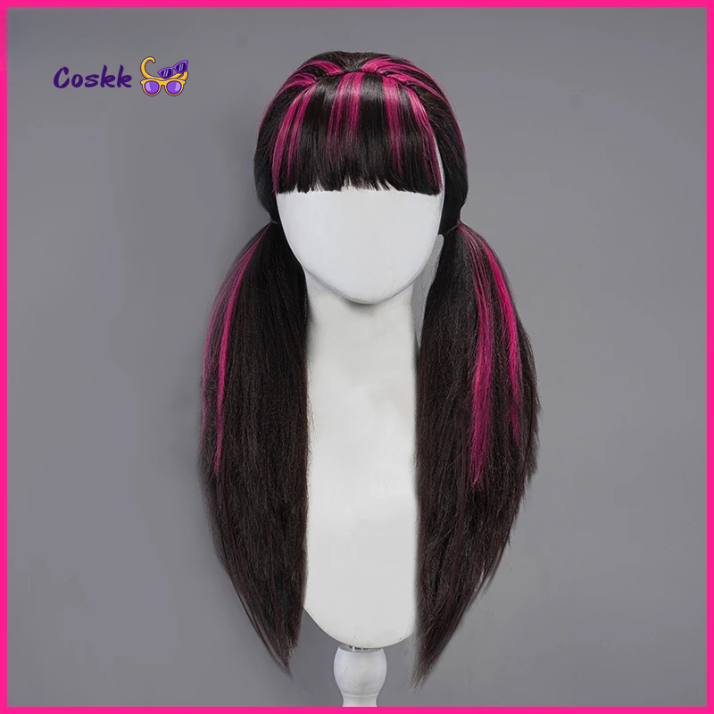 شعر مستعار طويل بطول 60 سم بال - مراجعة Cosplay Anime Black Hair وسعره