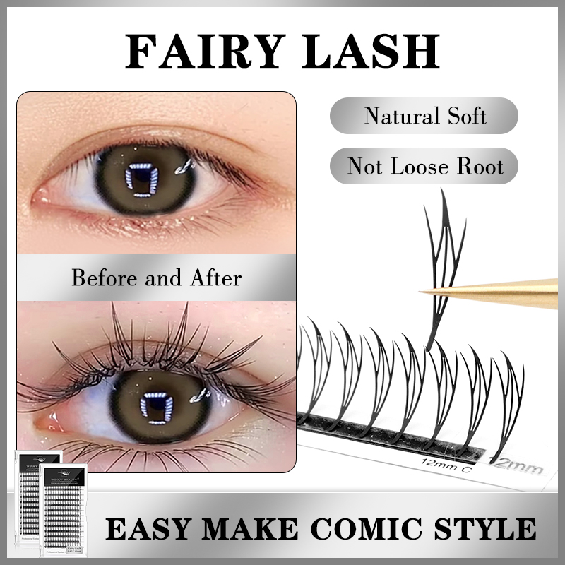 رموش وينكي بيوتي الجاهزة ذات ا - مراجعة Anime Cosplay Lashes وسعره