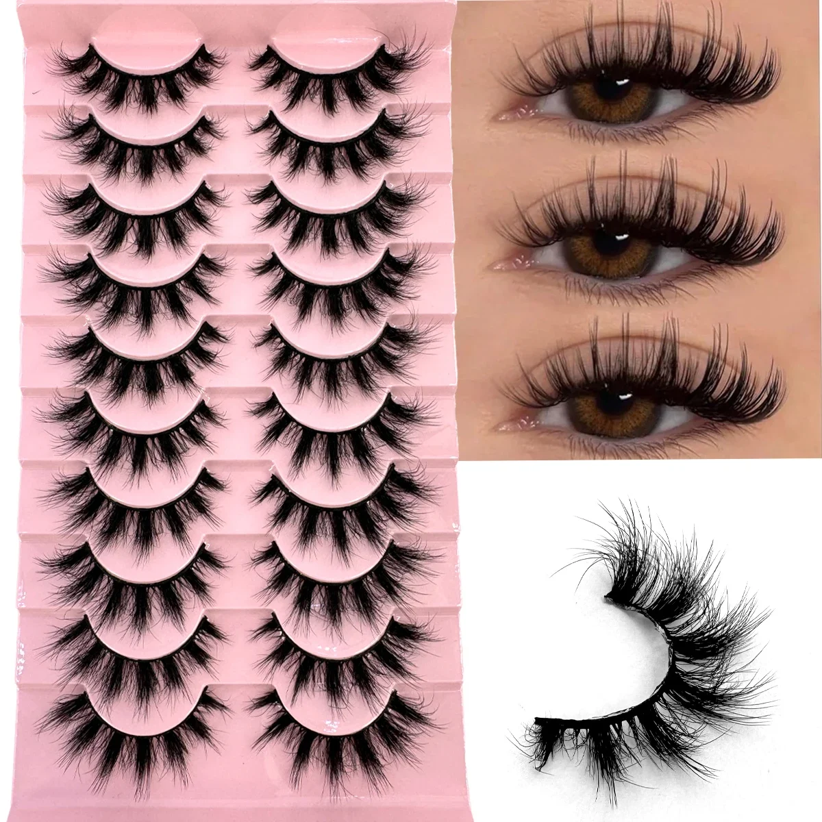 10 أزواج من الرموش الصناعية ال - مراجعة Anime Cosplay Lashes وسعره