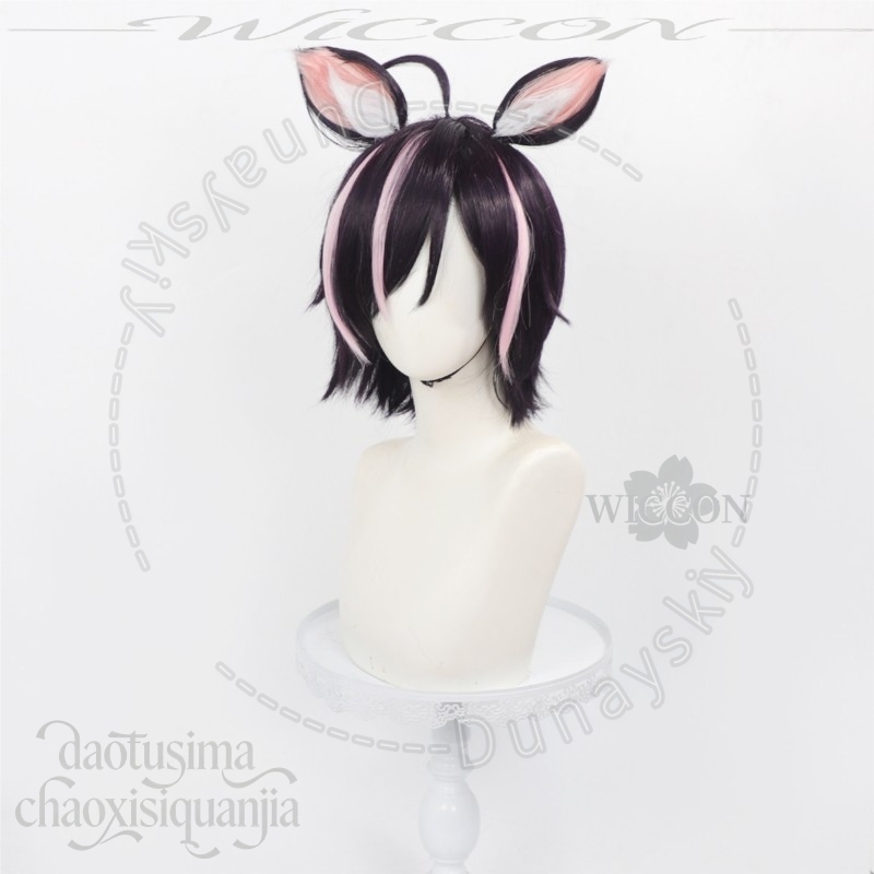 شعر مستعار قصير أسود صناعي بظل - مراجعة Cosplay Anime Black Hair وسعره