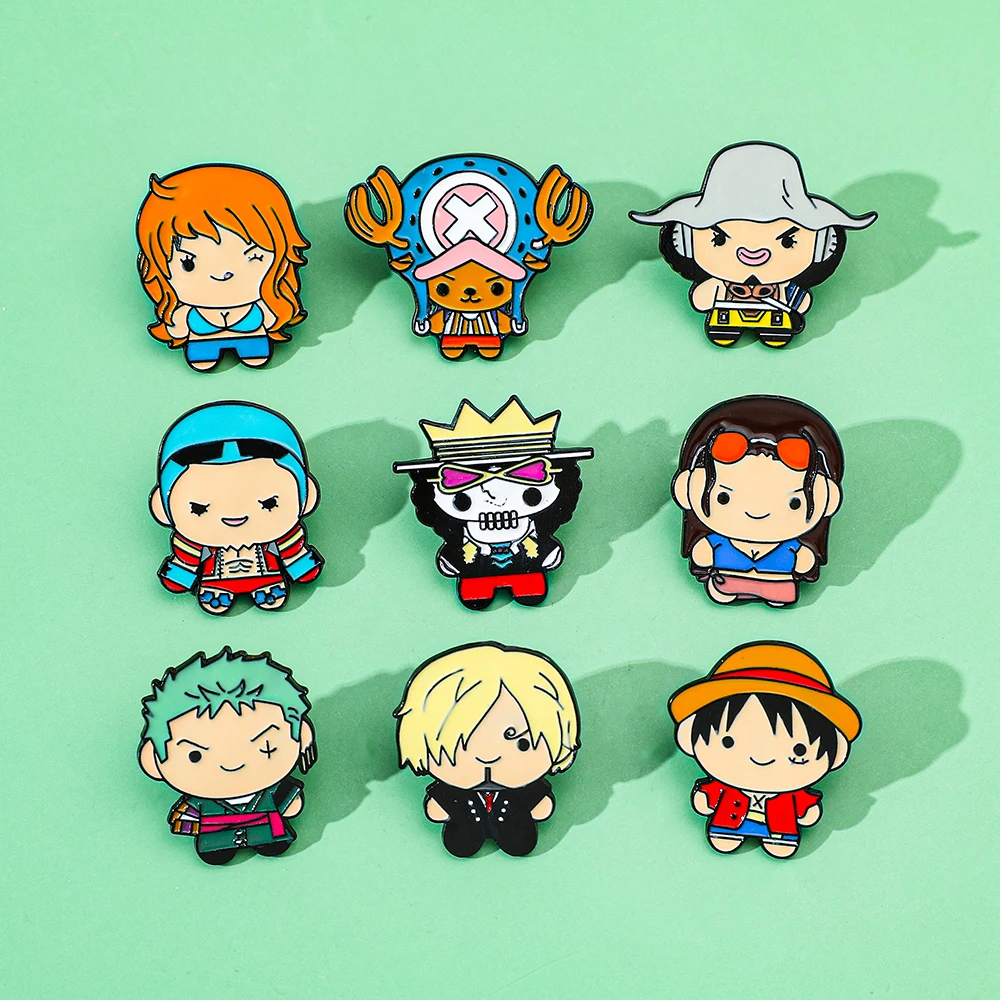 9 قطع دبابيس كرتونية إبداعية م - مراجعة Anime Cosplay One Piece وسعره