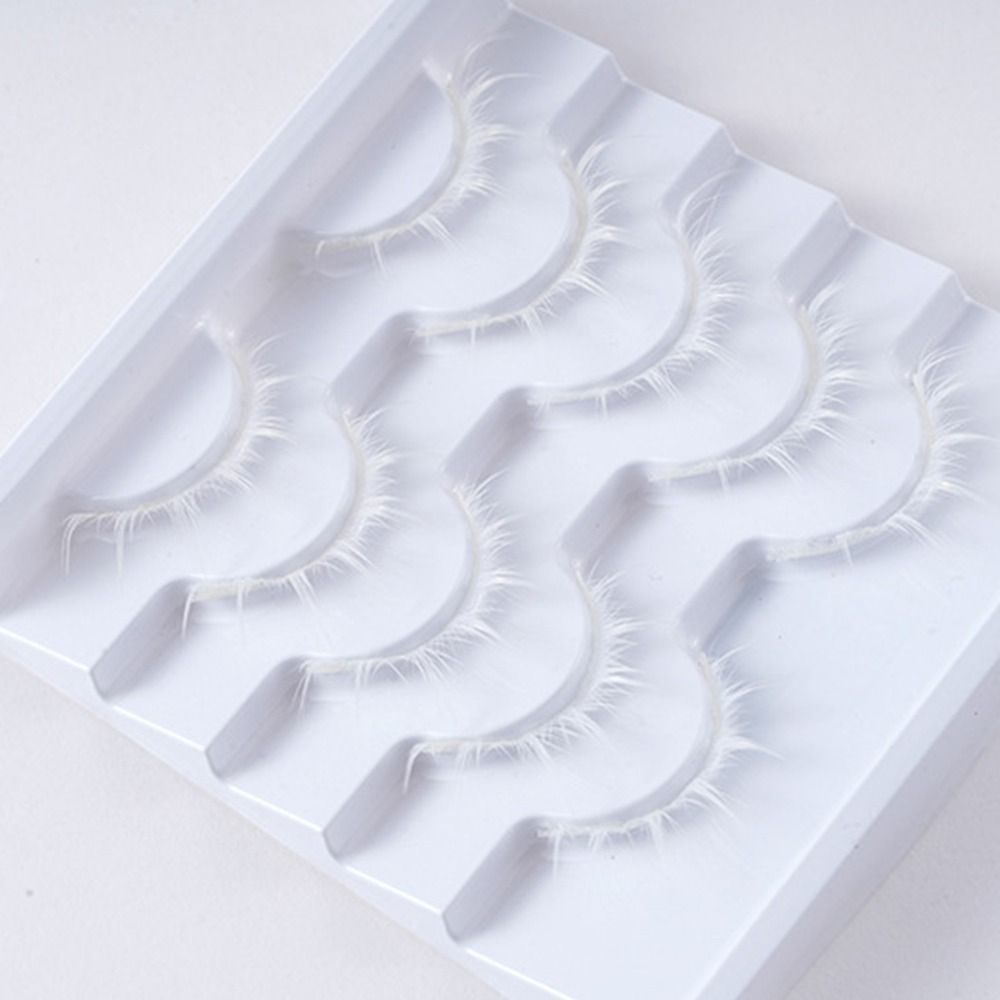 رموش أنمي بيضاء مدببة ثلاثية ا - مراجعة Anime Cosplay Lashes وسعره