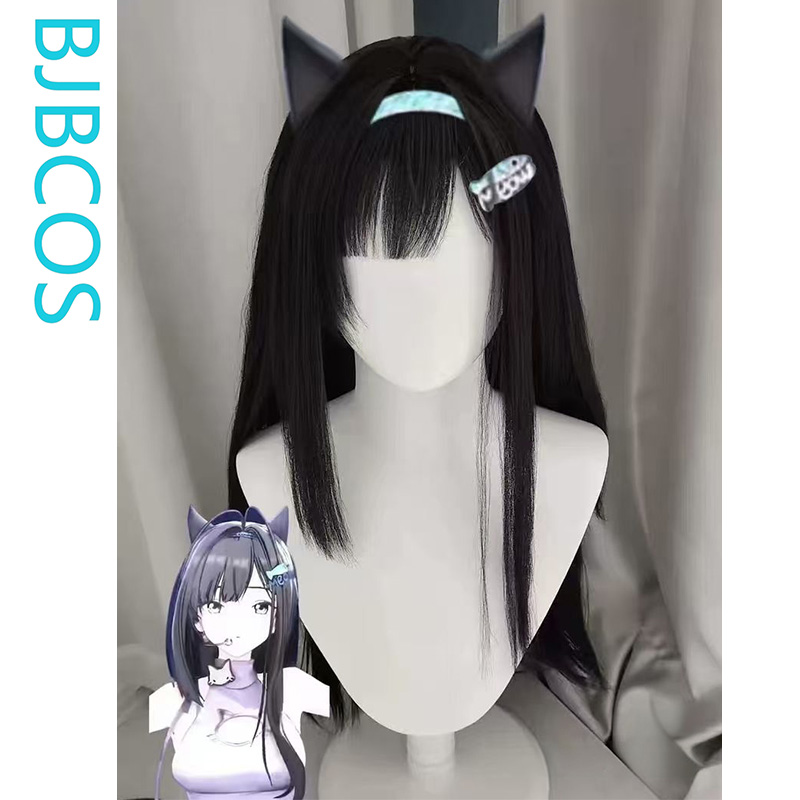 [باروكة أنيقة] باروكة كوسبلاي  - مراجعة Cosplay Anime Black Hair وسعره
