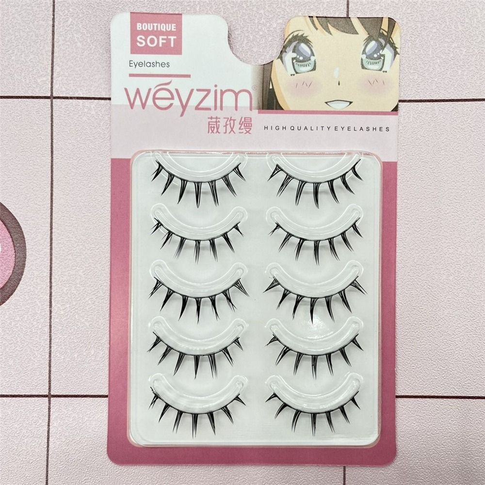 عبوة من 5 أزواج من الرموش الصن - مراجعة Anime Cosplay Lashes وسعره