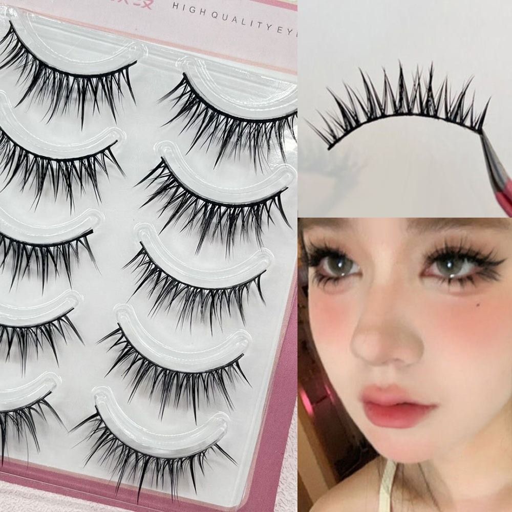 عبوة من 5 أزواج من الرموش الصن - مراجعة Anime Cosplay Lashes وسعره
